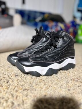 Jordan Kids Black and White Retro Sneakers
